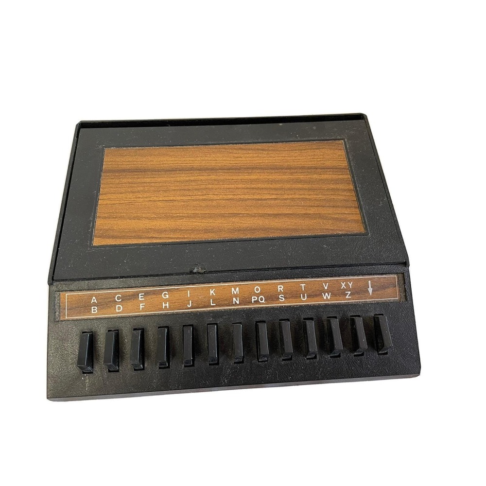 Pop Up Address Book Unisex Black Good 71/2" x 1 1/2x 6 1/2"Woodgrain Mechanical